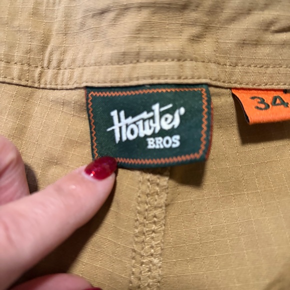 Howler Brothers Quonset Camp Shorts NWT size 34 in British Khaki 7.5” Inseam - Picture 6 of 11